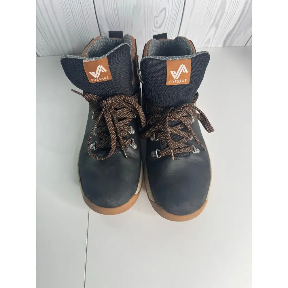 Forsake Men’s Waterproof Halden  Boot Black Leather Size 9.5  Lace Up Hiker